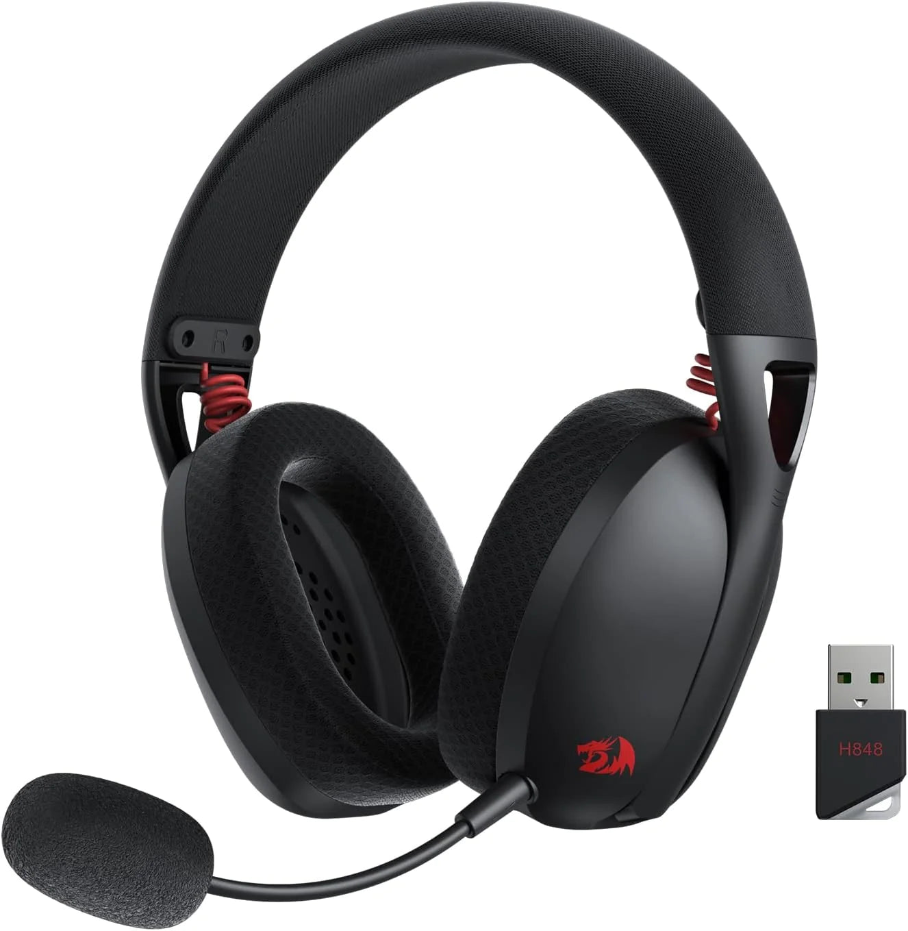 Redragon H848 IRE Bluetooth Wireless Gaming Headset - Lightweight - 7.1 Surround Sound - 40MM Drivers - Detachable Microphone - Multi Platforms for PC, PS5/4/3, Switch, Mobile Redragon H848 IRE Bluetooth Wireless Gaming Headset - Lightweight - 7.1 Surround Sound - 40MM Drivers - Detachable Microphone - Multi Platforms for PC, PS5/4/3, Switch, Mobile